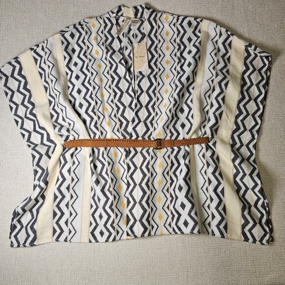 NWT By Design Western Belted Aztec Shawl top 100% Cotton, Old West XL / XXL - Picture 5 of 12